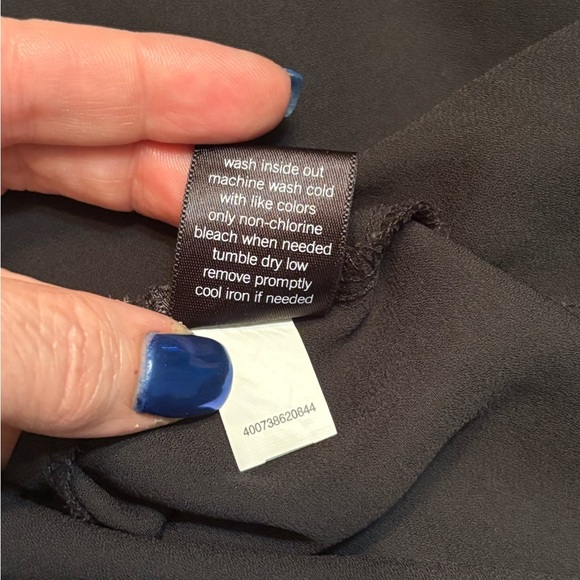 Apt. 9 Black Relaxed Buttoned Blouse - Picture 6 of 11